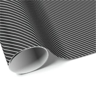 Diagonal pinstripes - black and white