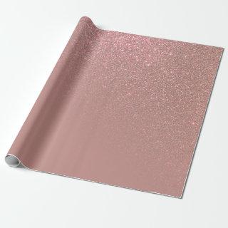 Diagonal Rose Gold Glitter Gradient Ombre