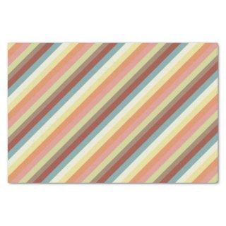 Diagonal Striped Pink Green Blue Red Stripes Tissue Paper