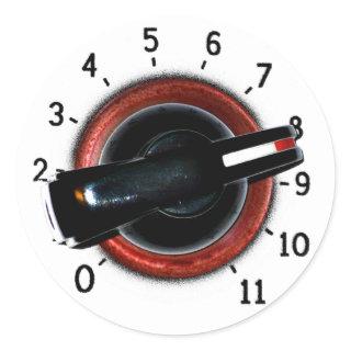Dial To Eleven Classic Round Sticker