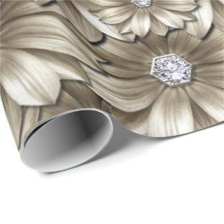 Diamond Gold Flowers  Gemstone