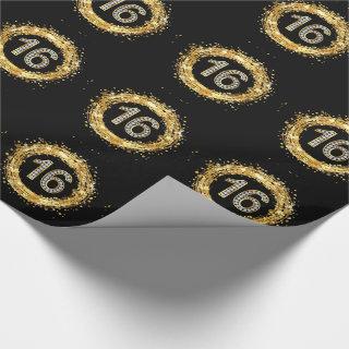 Diamond Number 16 Glitter Bling Confetti | gold