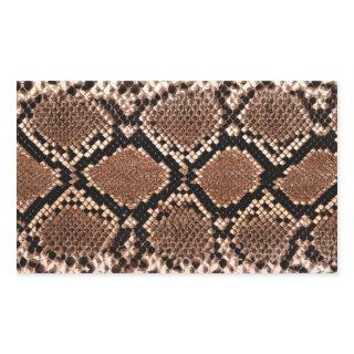 Diamond Rattlesnake Snake Skin Rectangular Sticker