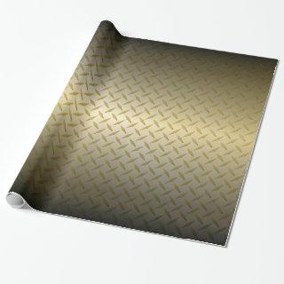 Diamondplate Pattern with Black to Gold Fade