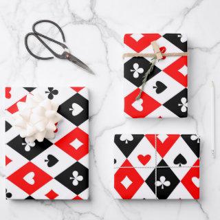 Diamonds Hearts Spades Clubs Playing Cards Pattern  Sheets