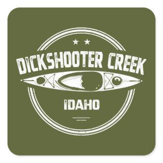 Dickshooter Creek Idaho Kayaking Square Sticker