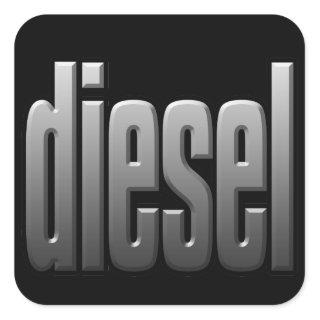 DIESEL. hardcore, strength. tough. muscle.Sq Square Sticker