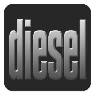 DIESEL. hardcore, strength. tough. muscle.Sq Square Sticker