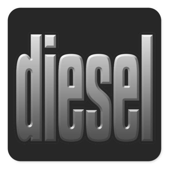 DIESEL. hardcore, strength. tough. muscle.Sq Square Sticker