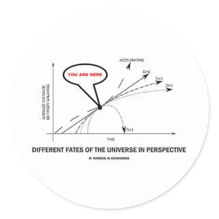 Different Fates Of The Universe In Perspective Classic Round Sticker