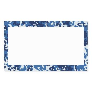 Digital Sky Blue Camouflage - with White Rectangular Sticker