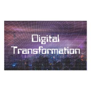 Digital Transformation for Business Rectangular Sticker