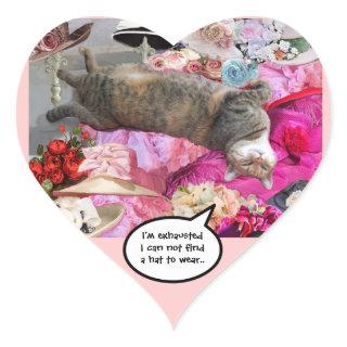 Dilemma of Princess Tatus Cat Heart Heart Sticker