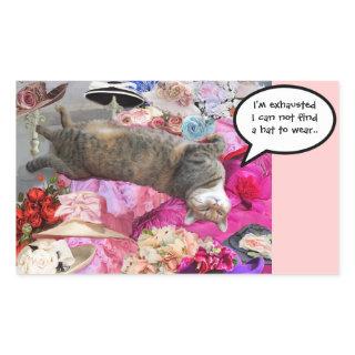 Dilemma of Princess Tatus Cat Rectangular Sticker