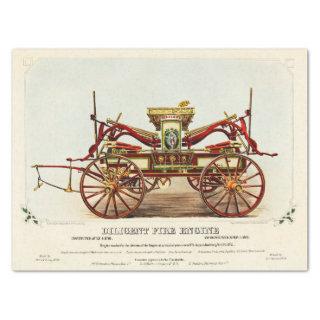 Diligent Fire Engine, 1852, Restored, Decoupage Tissue Paper