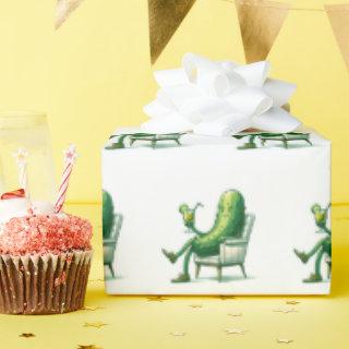 Dill Pickle In A Chair With Cocktail