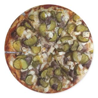 Dill Pickle Pizza Classic Round Sticker