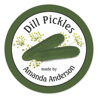 Dill Pickles 3"  Classic Round Sticker