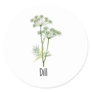 Dill Spices Herb Classic Round Sticker
