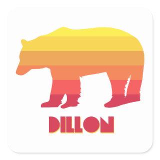 Dillon Colorado Rainbow Bear Square Sticker