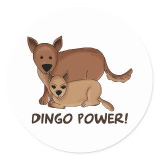 Dingo Power Classic Round Sticker