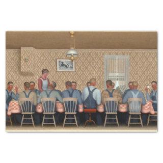Dinner for Threshers by Grant Wood Tissue Paper