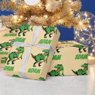dino green t-rex pattern kids