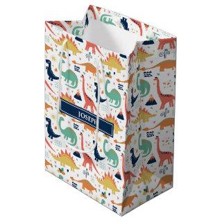 Dino Pattern Medium Gift Bag