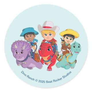 Dino Ranch Friends Design Classic Round Sticker