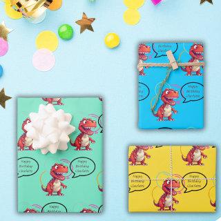 Dino Roar customizable Kids Birthday  Sheets