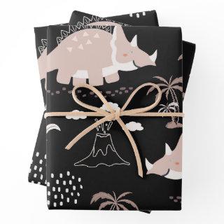 Dino Triceratops Family Pattern  Sheets