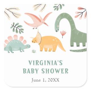 Dinosaur Baby Shower Sticker