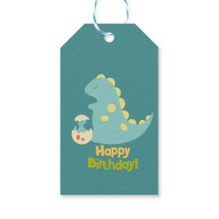 Dinosaur Birthday Gift Tag