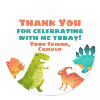 Dinosaur Birthday Party Favor Gift Sticker