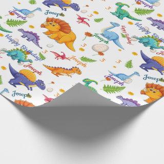 Dinosaur Birthday Party Personalize Name Age Gift
