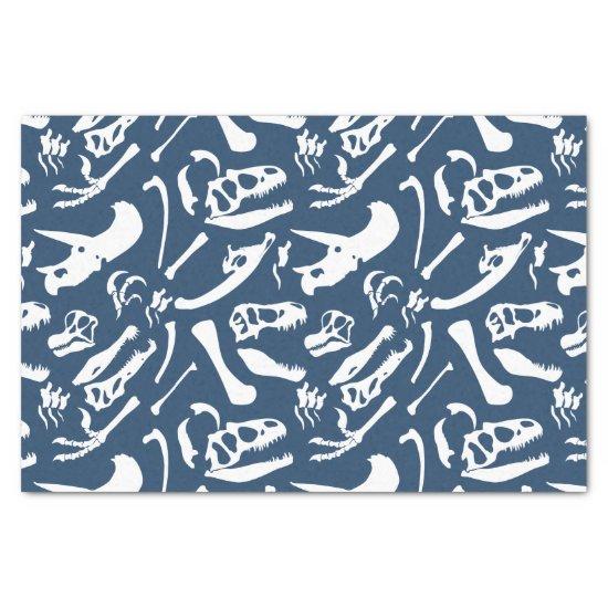 Dinosaur Bones (Blue) Tissue Paper