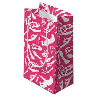 Dinosaur Bones (Pink) Small Gift Bag