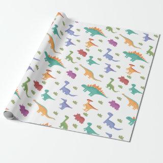 Dinosaur Illustration Pattern Christmas Birthday