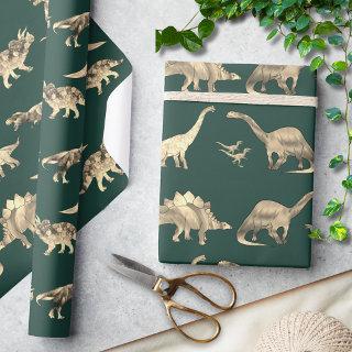 Dinosaur Pattern Green