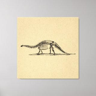 Dinosaur Skeleton Vintage Art Canvas Print