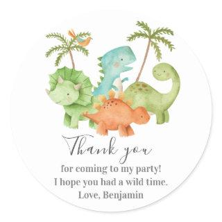 Dinosaurs Baby Shower Birthday Classic Round Sticker