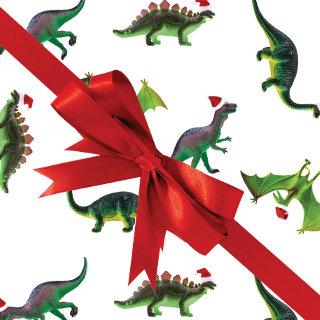 Dinosaurs in Santa Hats