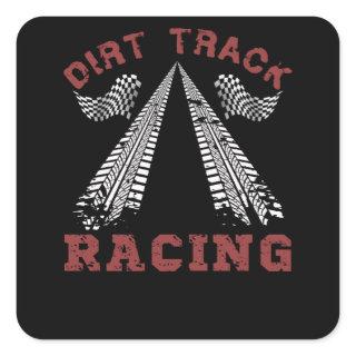 Dirt Track Racing - Sprint Car Fan Square Sticker