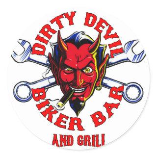 dirty devil biker bar and grill stickers