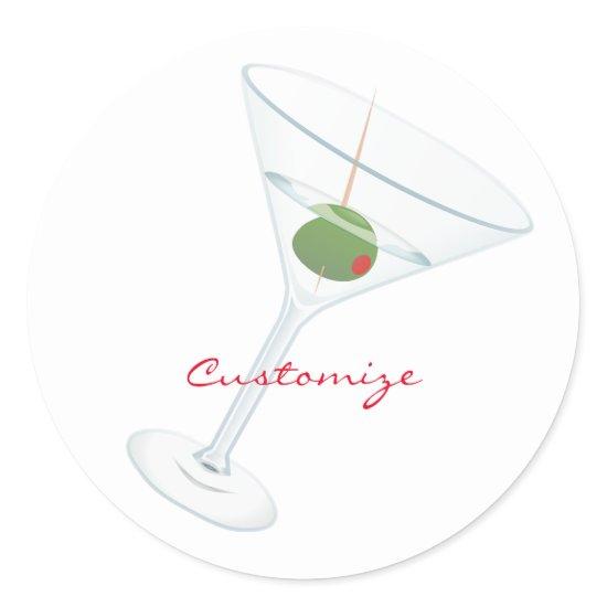 Dirty Olive Martini Thunder_Cove Classic Round Sticker