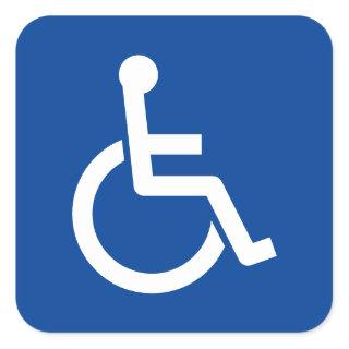 Disability sign wheelchair icon disabled symbol square sticker