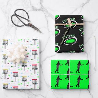 Disc Golf Black, Lime Green and White Birthday  Sheets