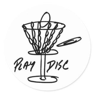 Disc Golf Discetch Classic Classic Round Sticker