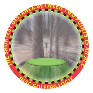 Disc Golf Logic #1 Classic Round Sticker