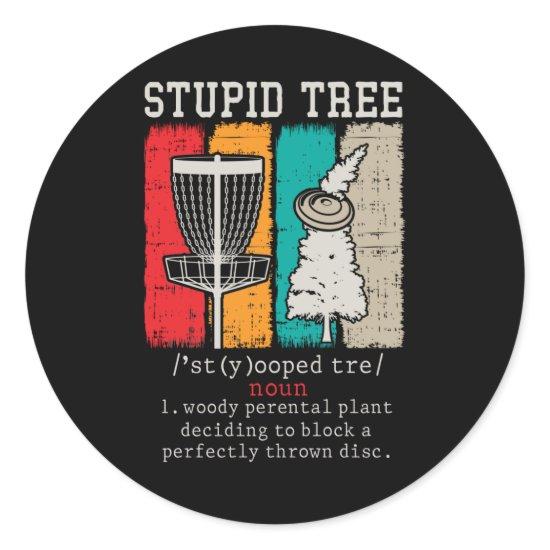 Disc Golf Player Frisbee Disc Golfing Definition Classic Round Sticker